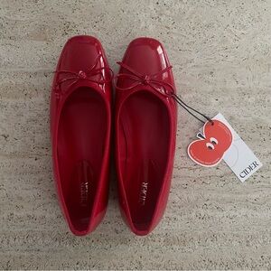 Cider | Red Bow Ballet Flats